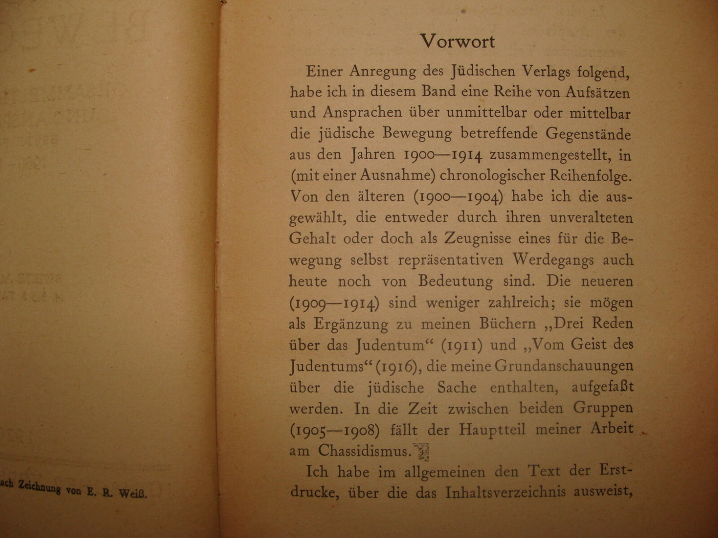 Germany Book Jewish Judaica 1920 German Martin Buber Judische Bewegung History