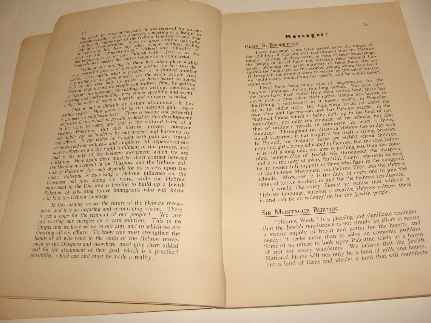 Pamphlet Jewish 1937 Judaica London Brit Ivrit Hebrew Week Zionist English