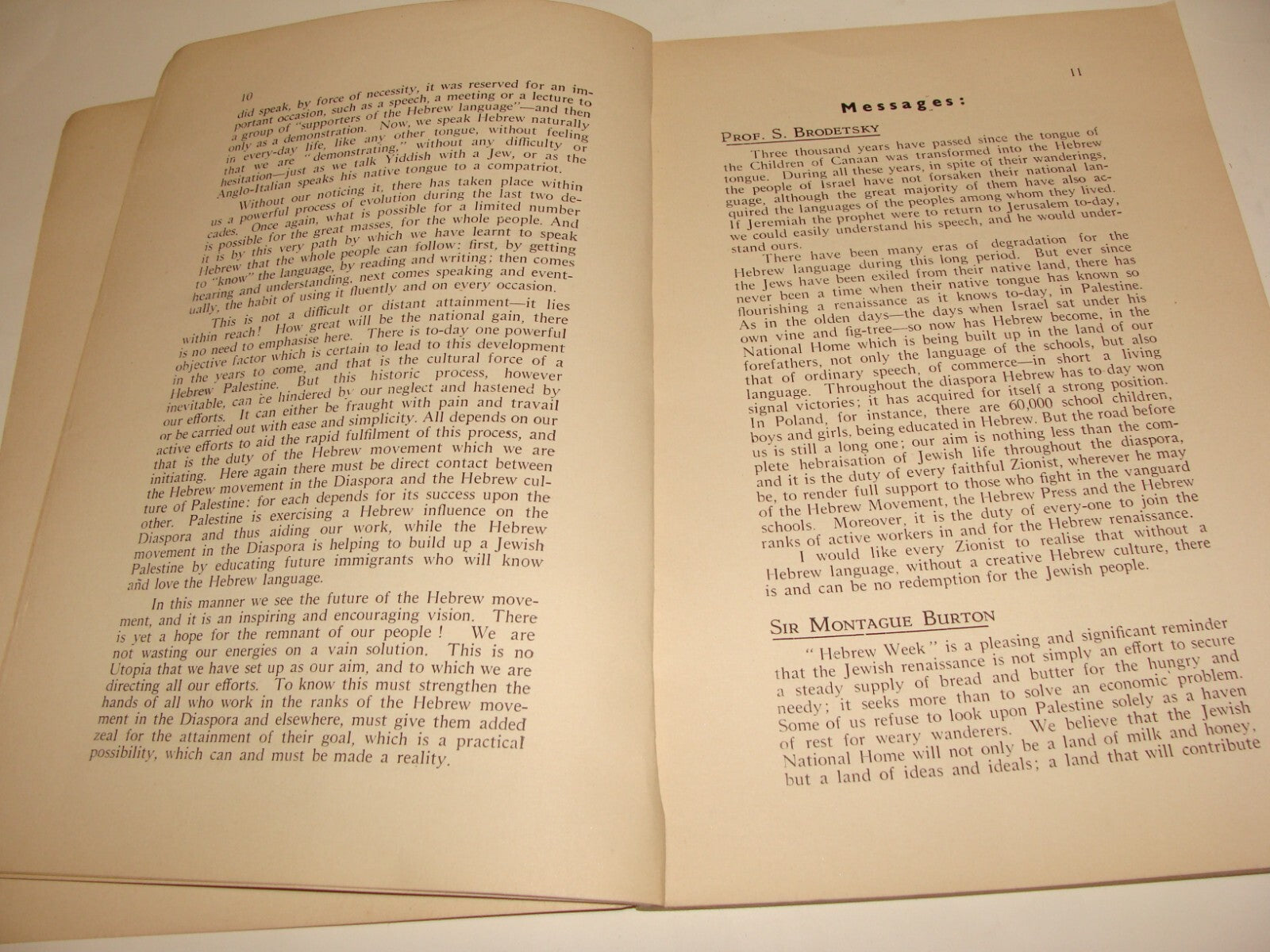 Pamphlet Jewish 1937 Judaica London Brit Ivrit Hebrew Week Zionist English