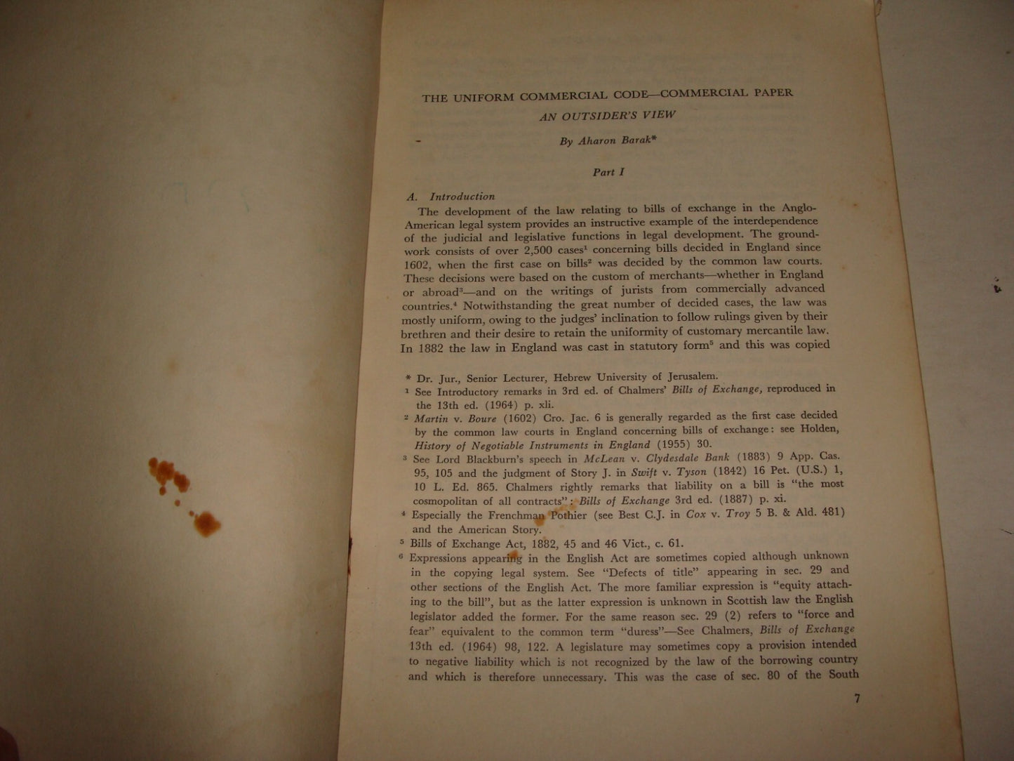 Jewish Judaica 1968 Israel Israeli Supreme Court JUDGE AHARON BARAK Law Review