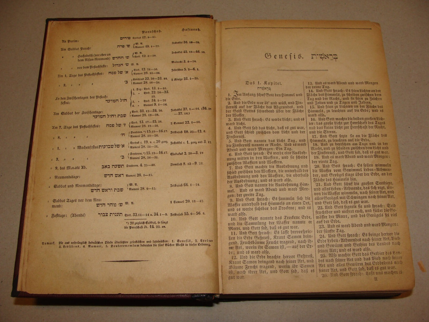 Germany Book Jewish Judaica Antique 1899 German BIBLE Die Bibel