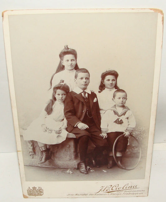 Germany Photo Jewish Judaica Antique German   Jews CDV Cabinet Family Children