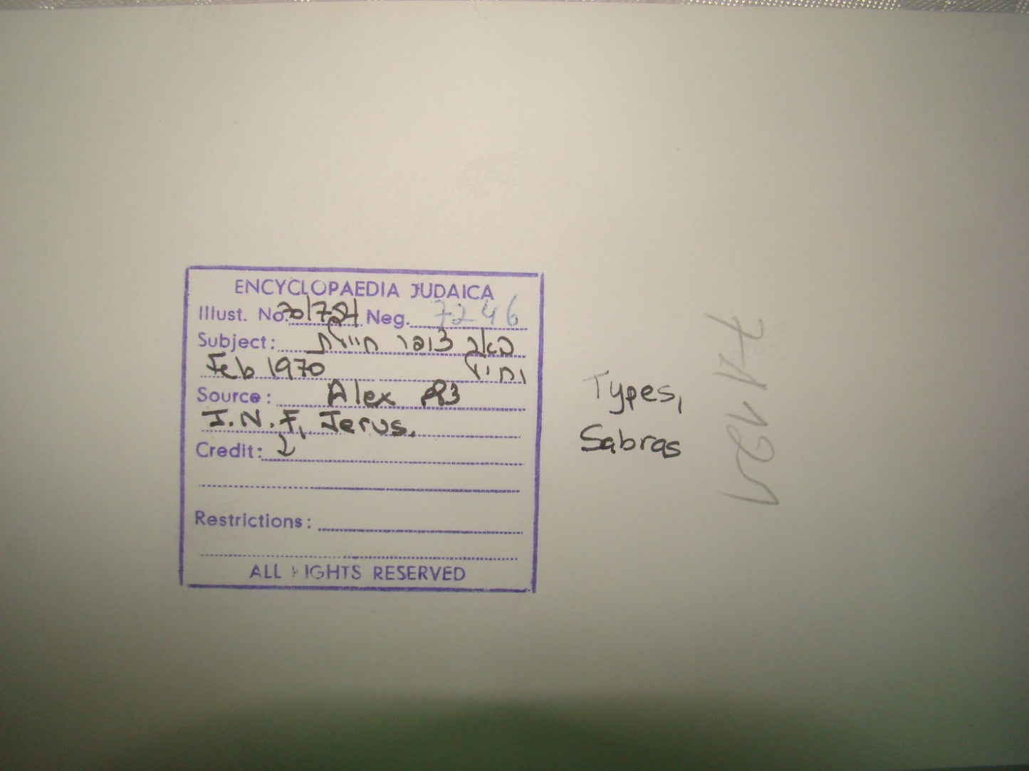 $ Photo Jewish Keren Hayesod Judaica Israel Israeli Population x8 GPO Zionist