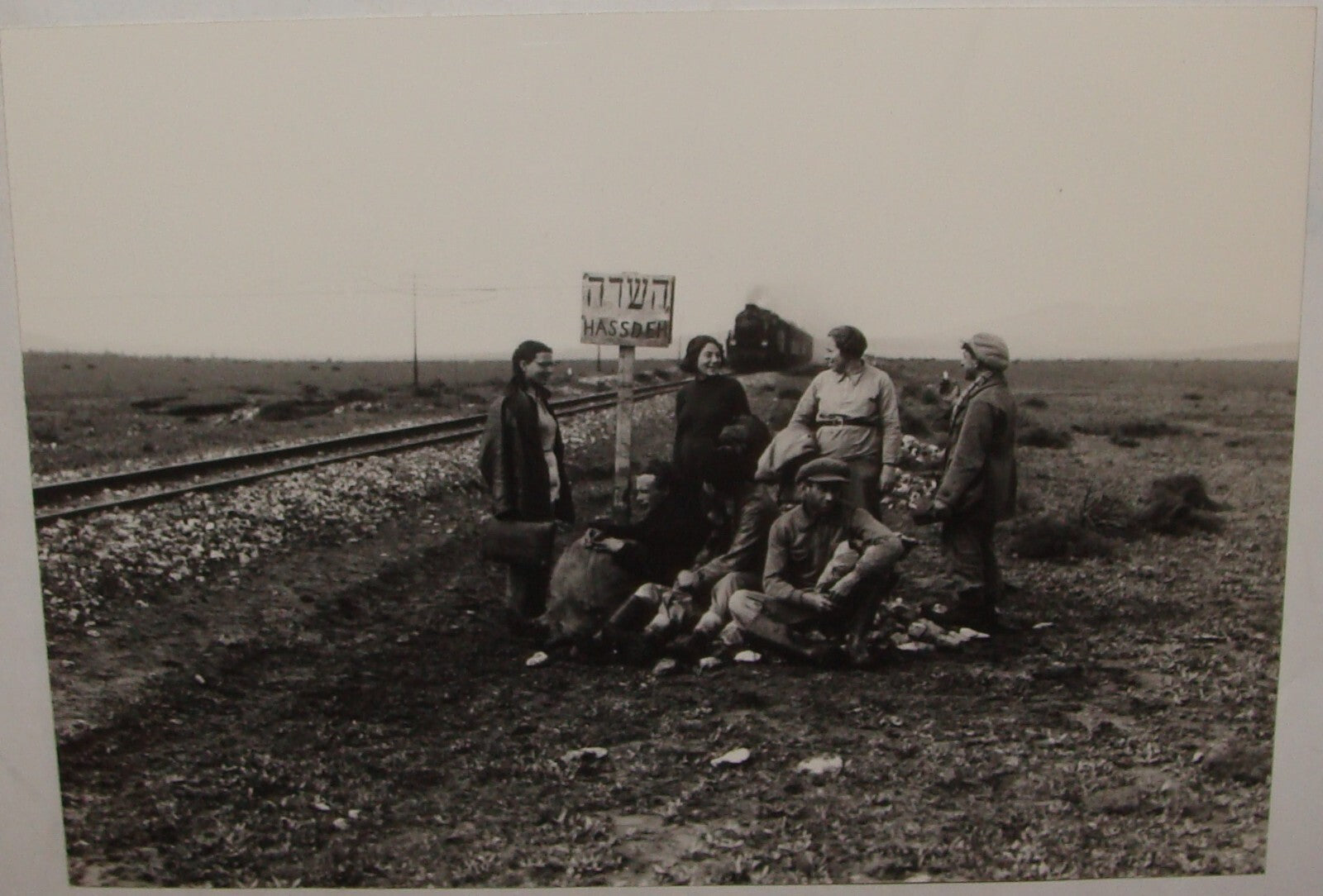 Photo Print Palestine Ad , 1937 Israel KIBBUTZ SDE NAHUM Jewish Train Railroad