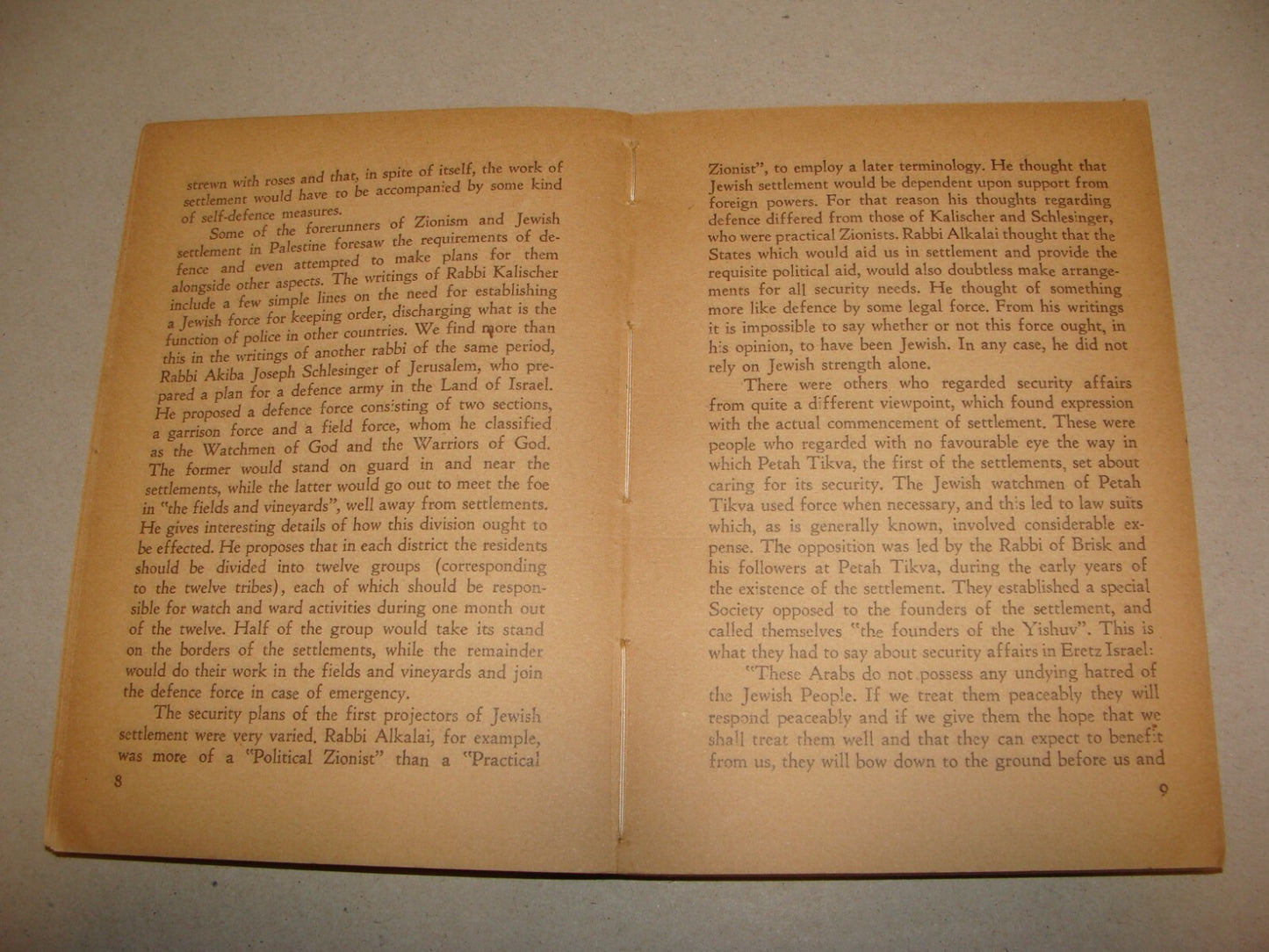 Book Jewish THE HISTORY OF SELF DEFENCE IN PALESTINE Israel GOLOMB Zionism 1940s