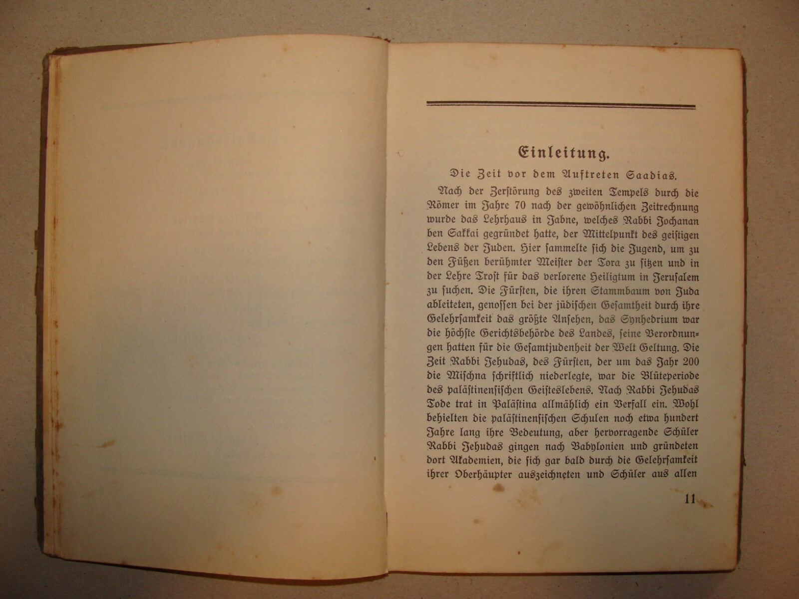 Germany Book Jewish Judaica Rabbi Saadia Gaon History Babylon Iraq Baghdad 1926