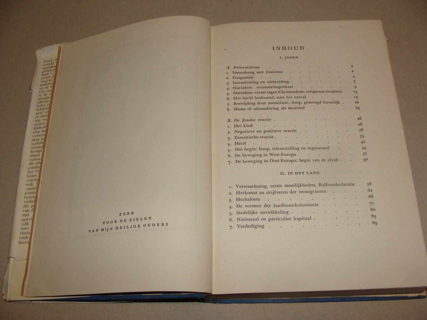 Book Jewish Judaica 1949 ISRAEL Dutch Netherlands Amsterdam Zionism Herzl