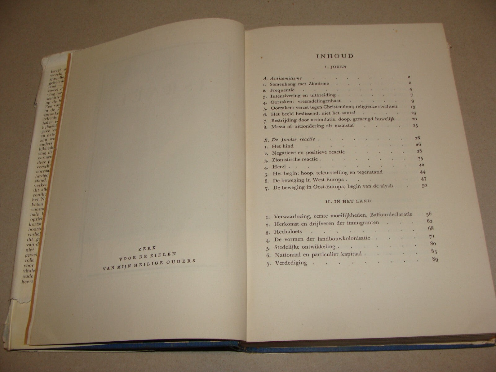 Book Jewish Judaica 1949 ISRAEL Dutch Netherlands Amsterdam Zionism Herzl