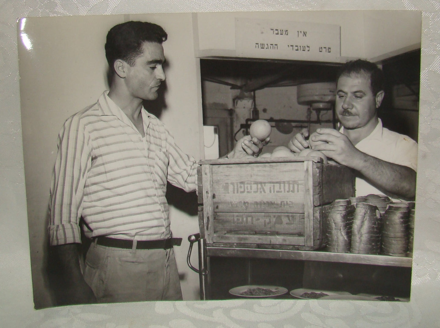 Photo Jewish judaica vintage israel TNUVA EXPORT Company food factory BIG Fruits
