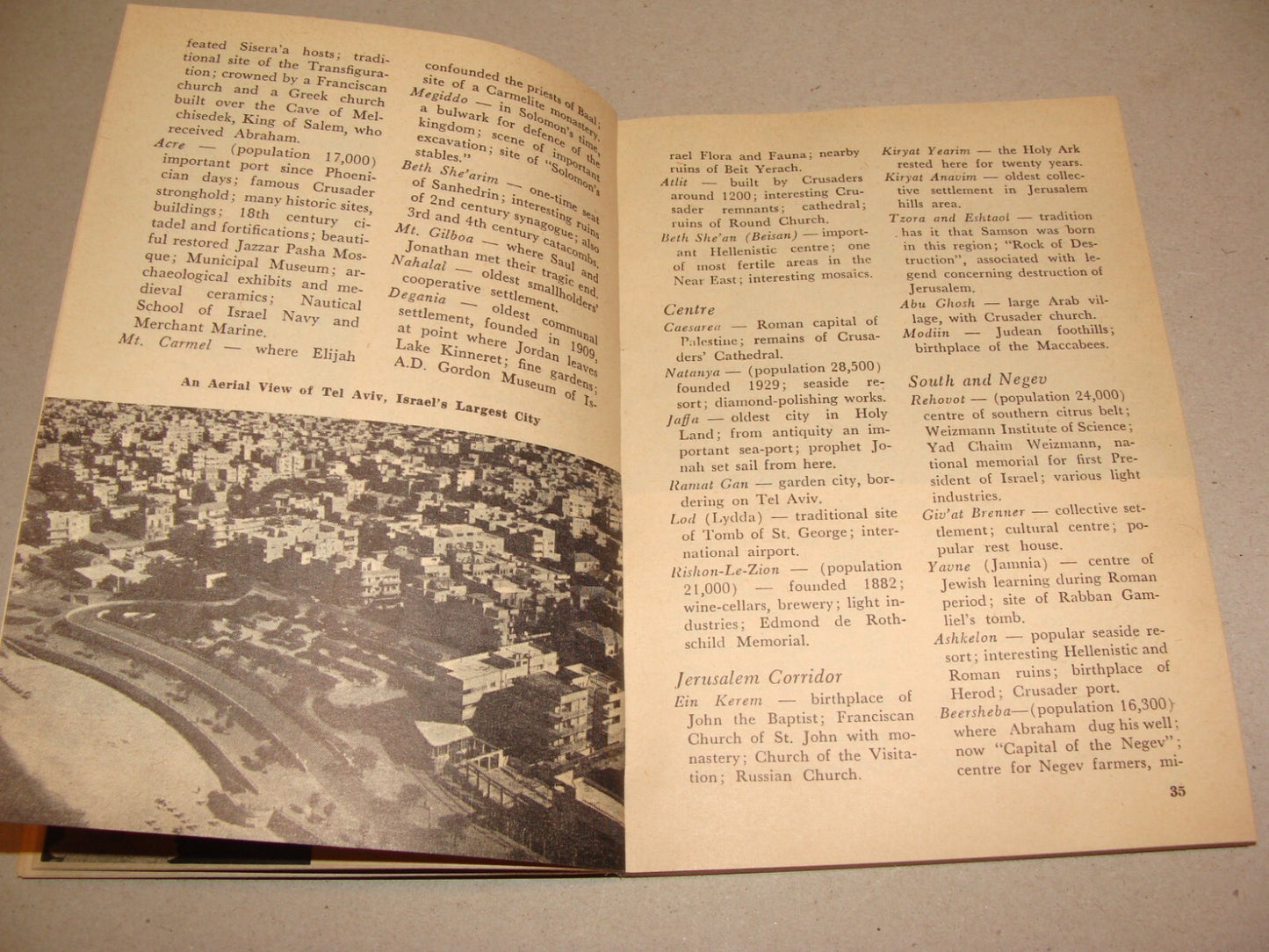 Book Jewish Judaica 1957 Israel Israeli Facts Guide Information History Map