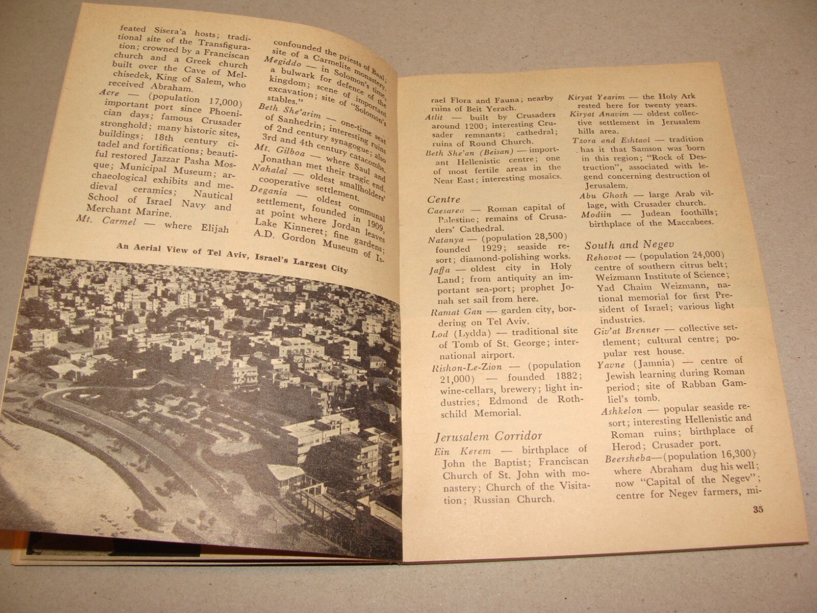 Book Jewish Judaica 1957 Israel Israeli Facts Guide Information History Map