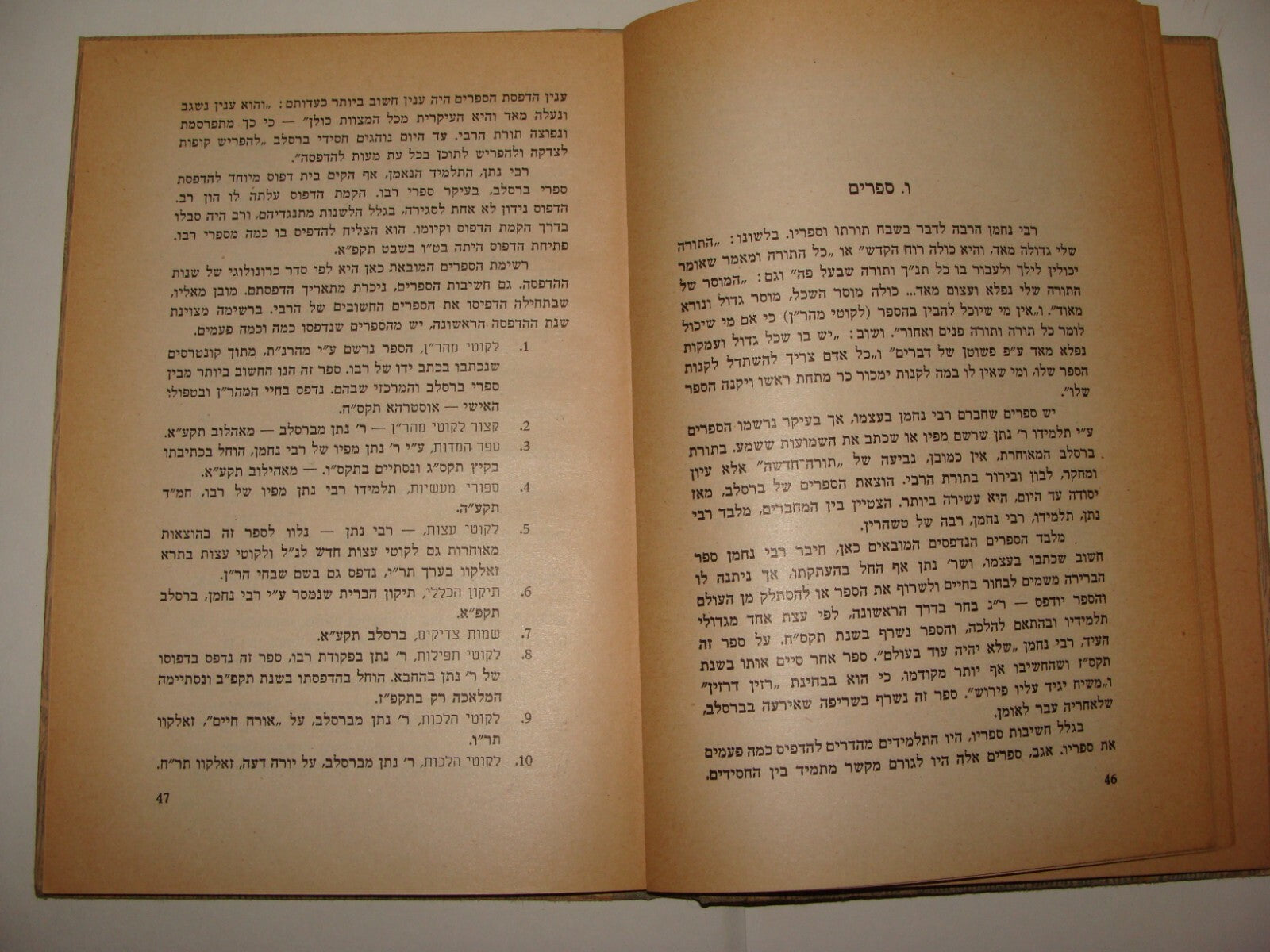Book Jewish Judaica Rabbi Nachman of Breslov Hebrew 1953