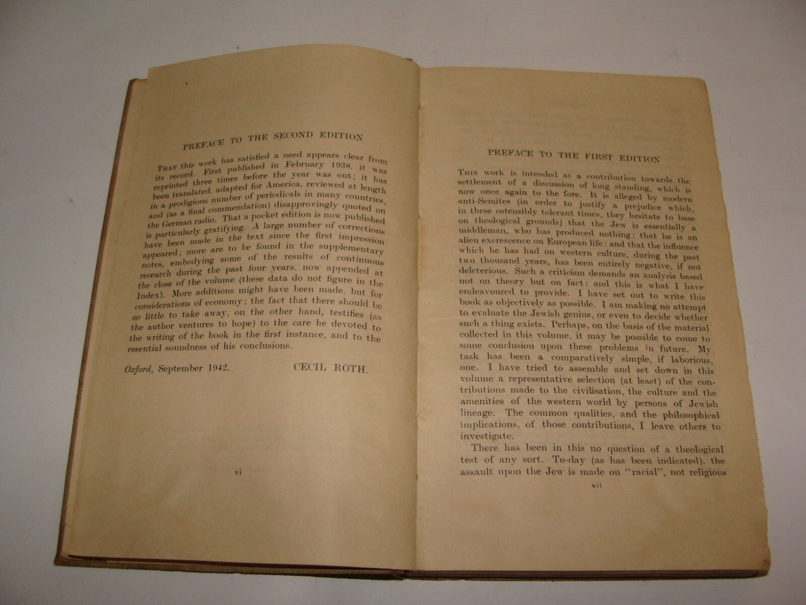 Judaica Jewish Contribution To Civilisation Cecil Roth UK Leeds Bnai Brith 1943