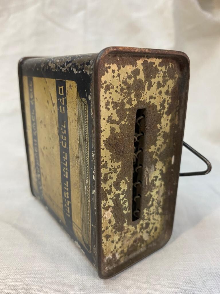 RARE Judaica Palestine Israel 1930s Jewish Agency Charity Box Hebrew Religious