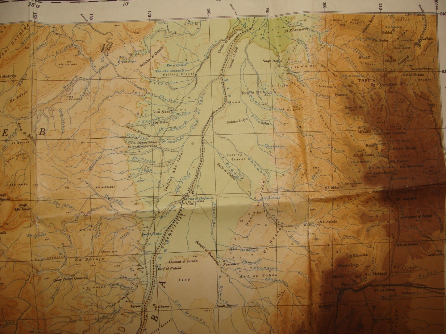 Jewish Judaica Palestine Israel Army Military Press Map 1949 South Arab Negev