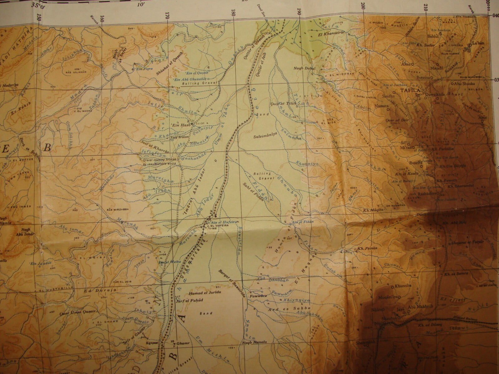 Jewish Judaica Palestine Israel Army Military Press Map 1949 South Arab Negev