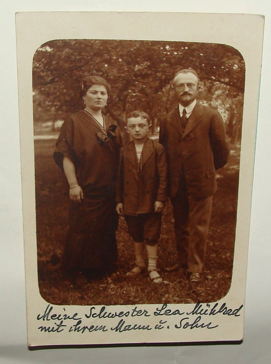 Germany Photo Jewish Card Judaica Antique 1910s Postcard Letter Stamp German