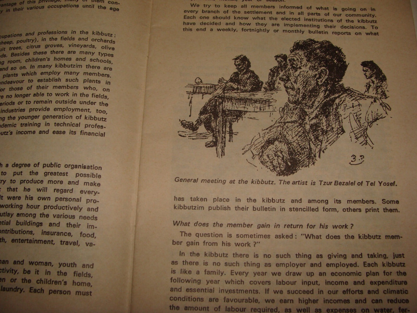 Booklet Jewish Judaica 1977 Israel Israeli EVERYDAY LIFE IN THE KIBBUTZ Photos