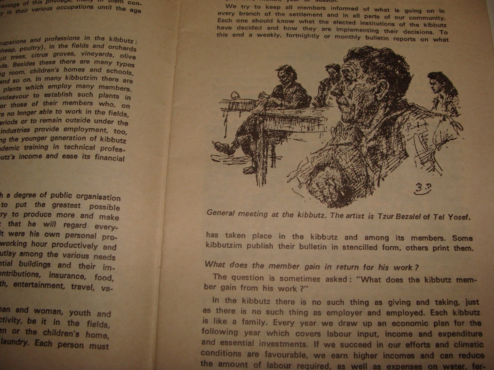 Booklet Jewish Judaica 1977 Israel Israeli EVERYDAY LIFE IN THE KIBBUTZ Photos