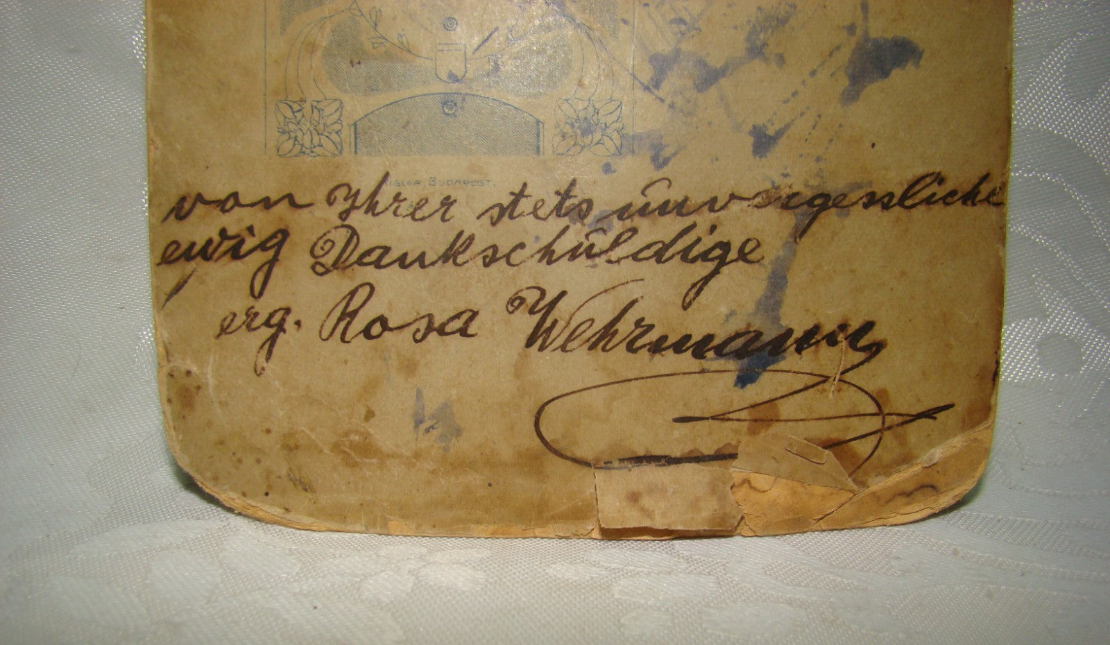 Photo Jewish Judaica Antique Hungary Budapest CDV Cabinet Writing