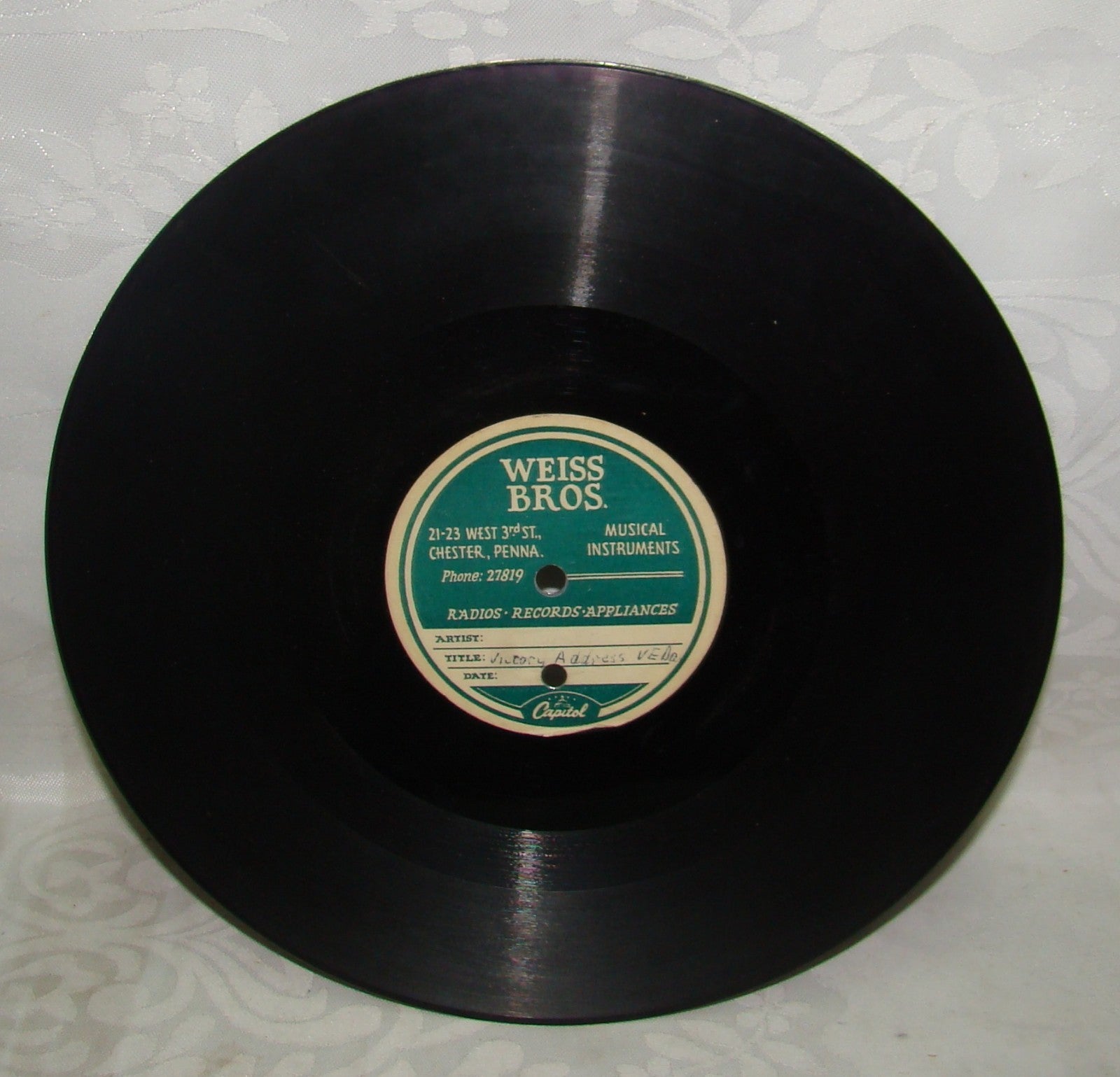 $ Ad Jewish RARE American Rabbi Radio Victory Address WW2 End Record 1945 World