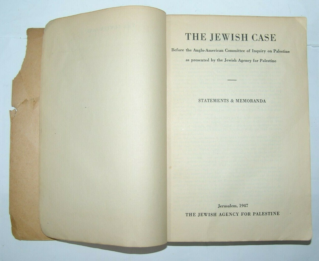 $ Jewish Case Before Anglo American Committee of Inquiry on Palestine