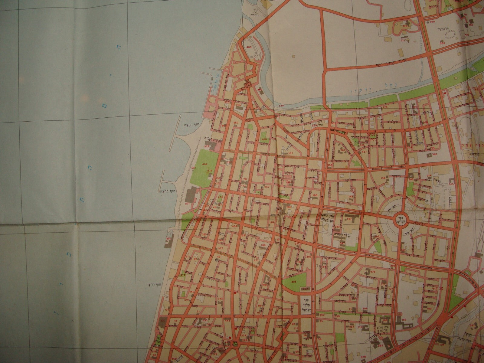 Map Israel 1972 TEL AVIV JAFFA Bnei Brak Ramat Gan Givatayim LARGE 1:12.500