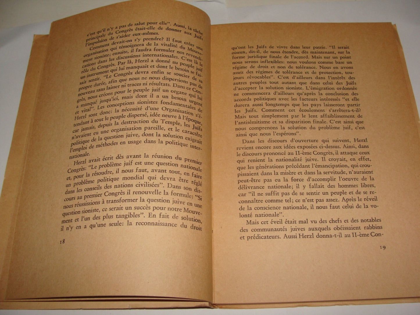 Book Jewish Judaica 1947 Palestine Israel HERZL Zionist Congress French