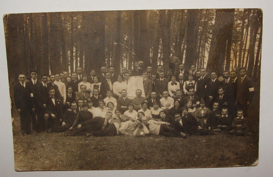 Photo Jewish Judaica 192? Poland Zionist Youth Movement Star of David Flag
