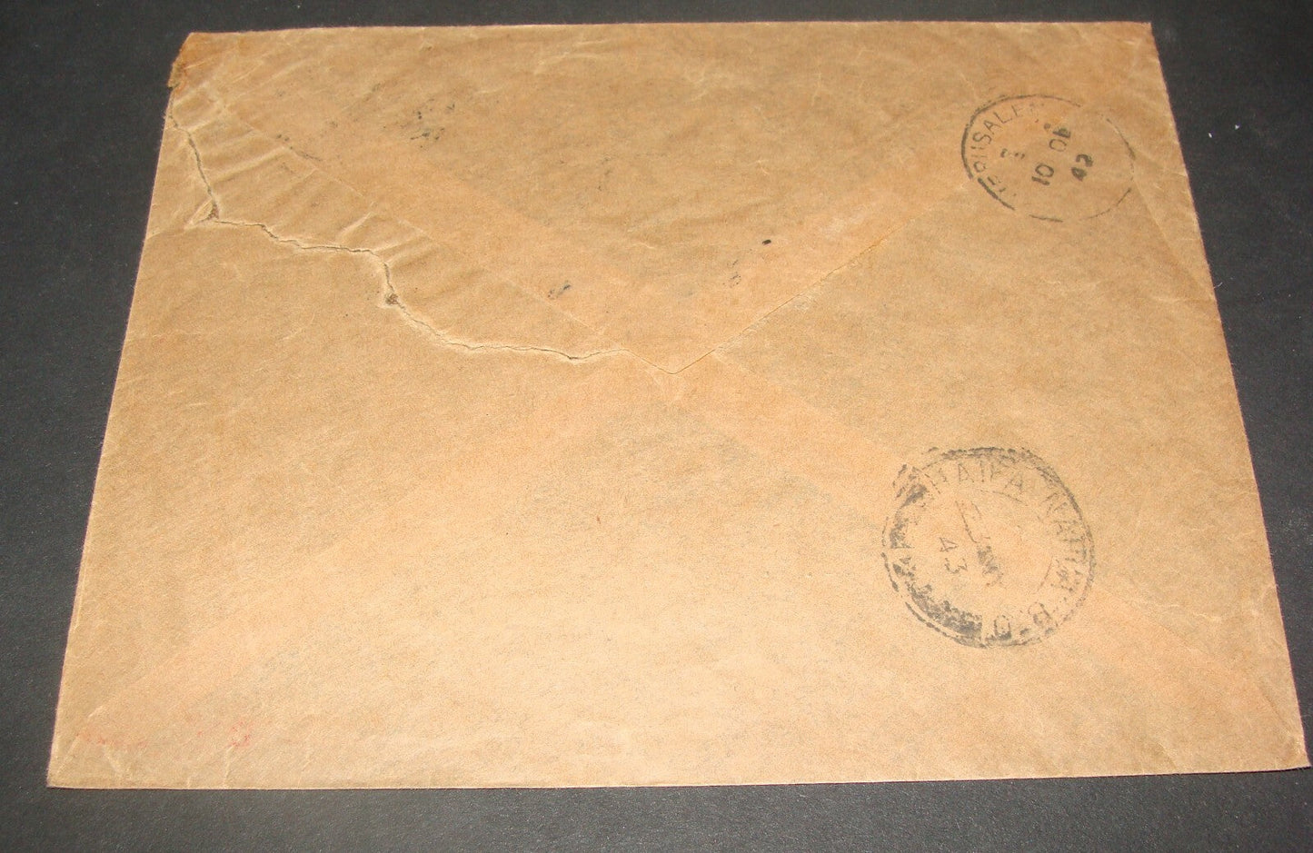 Palestine 1943 Israel HADERA Local Council Cover Stamp