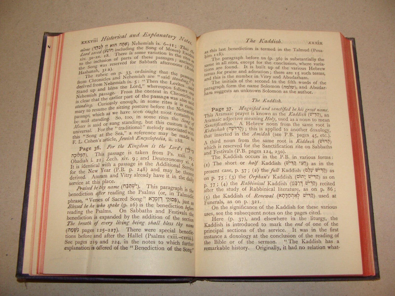 Book Jewish Judaica 1922 London Prayer United Hebrew Congregation Rabbi