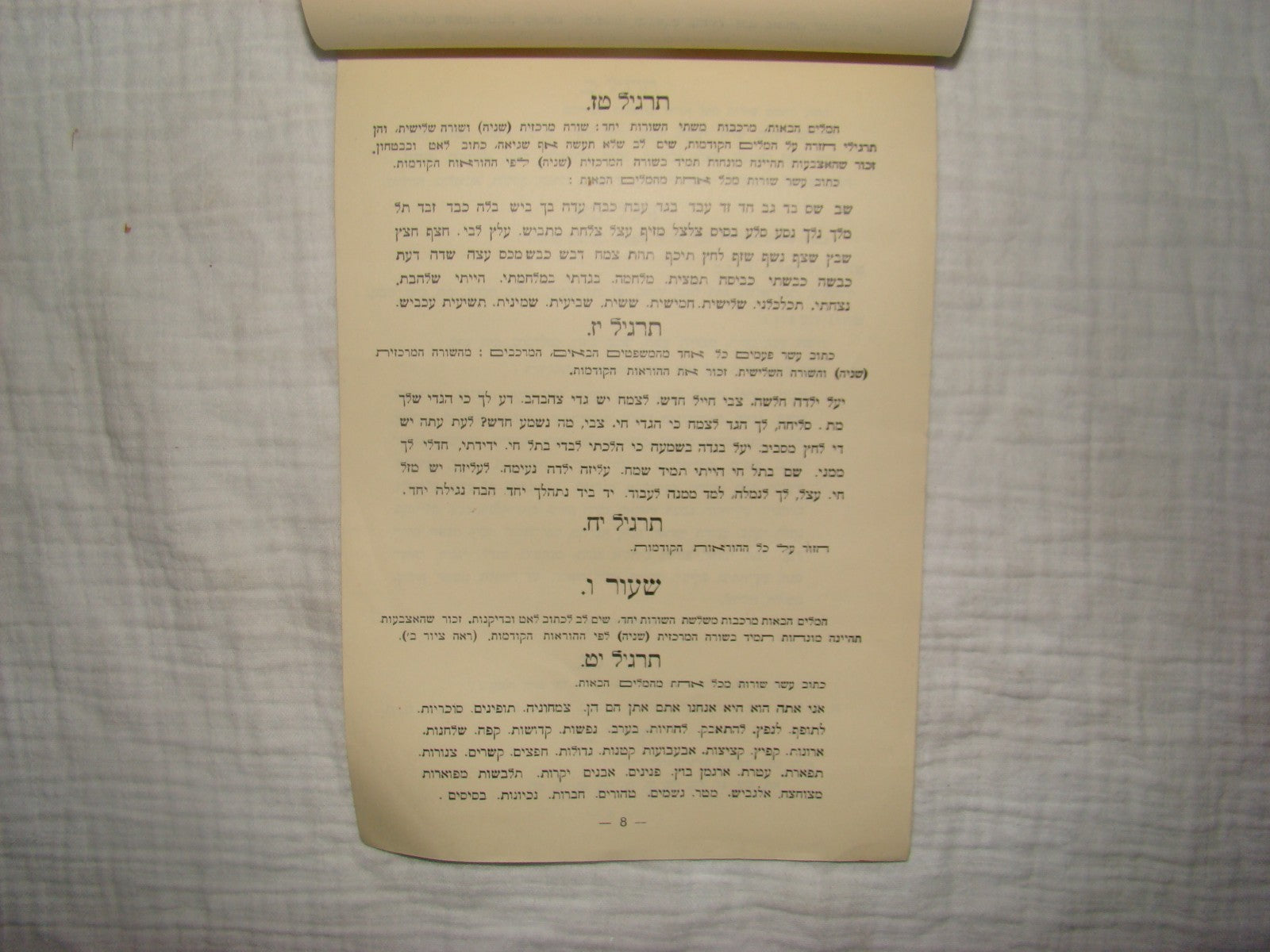 Book Jewish hebrew palestine israel 1930 Blind writing machine method Underwood