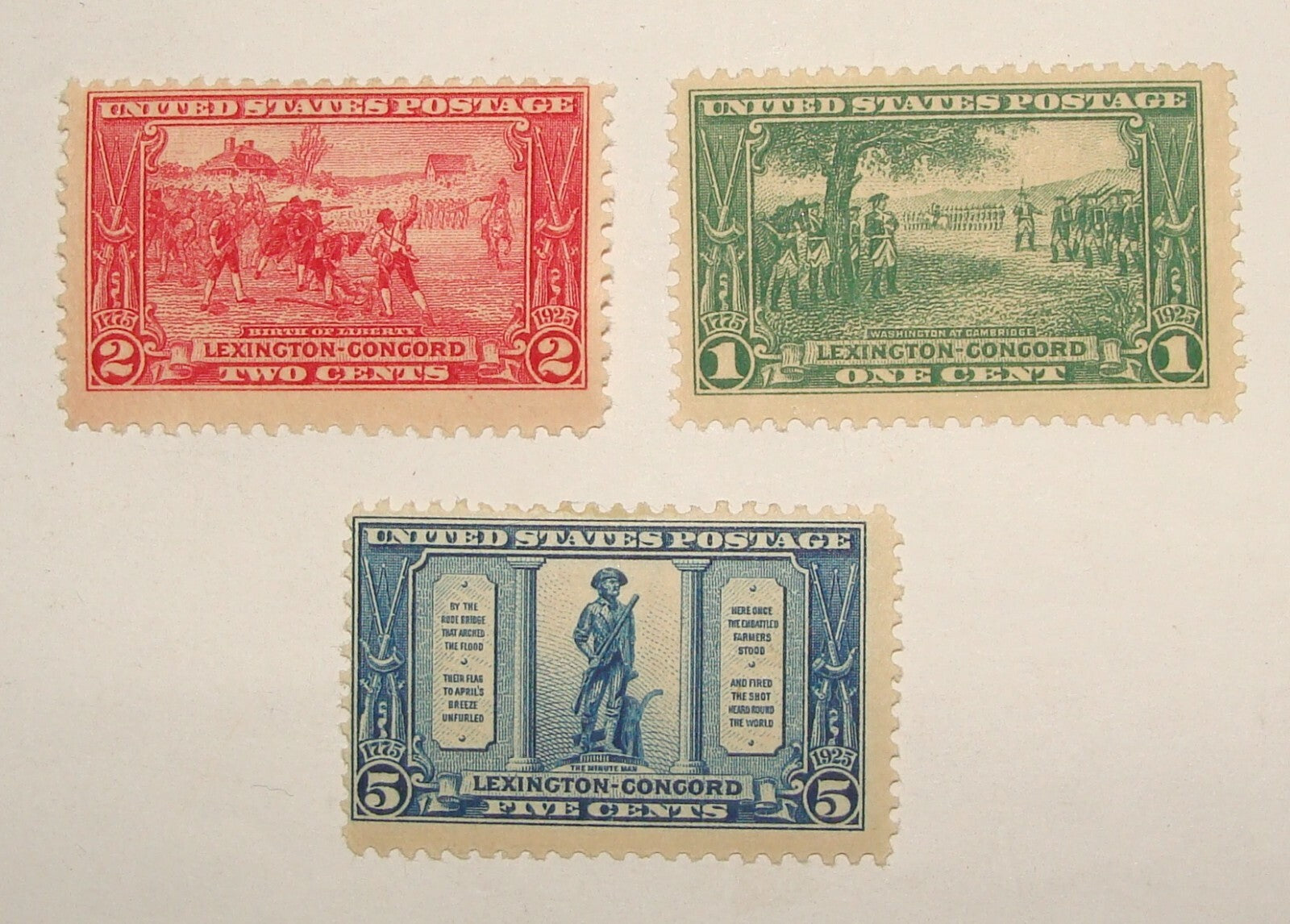 195 United States Stamp Lexington Concord Commemorative Issue