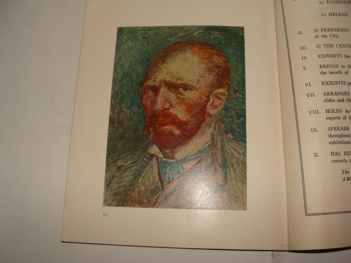 Booklet Israel Tel Aviv Museum Van Gogh Exhibition 1963 Art Paintings Hebrew