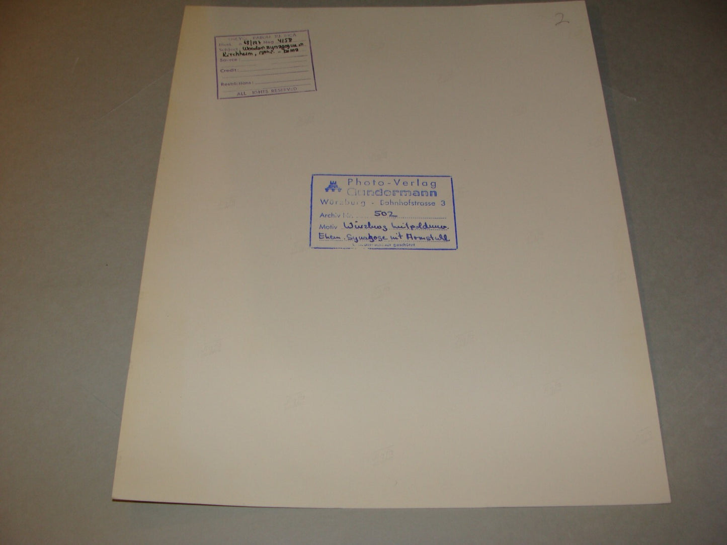 Germany Photo Print x3 Jewish Judaica 191? Kirchheim Wooden Synagogue Gundermann