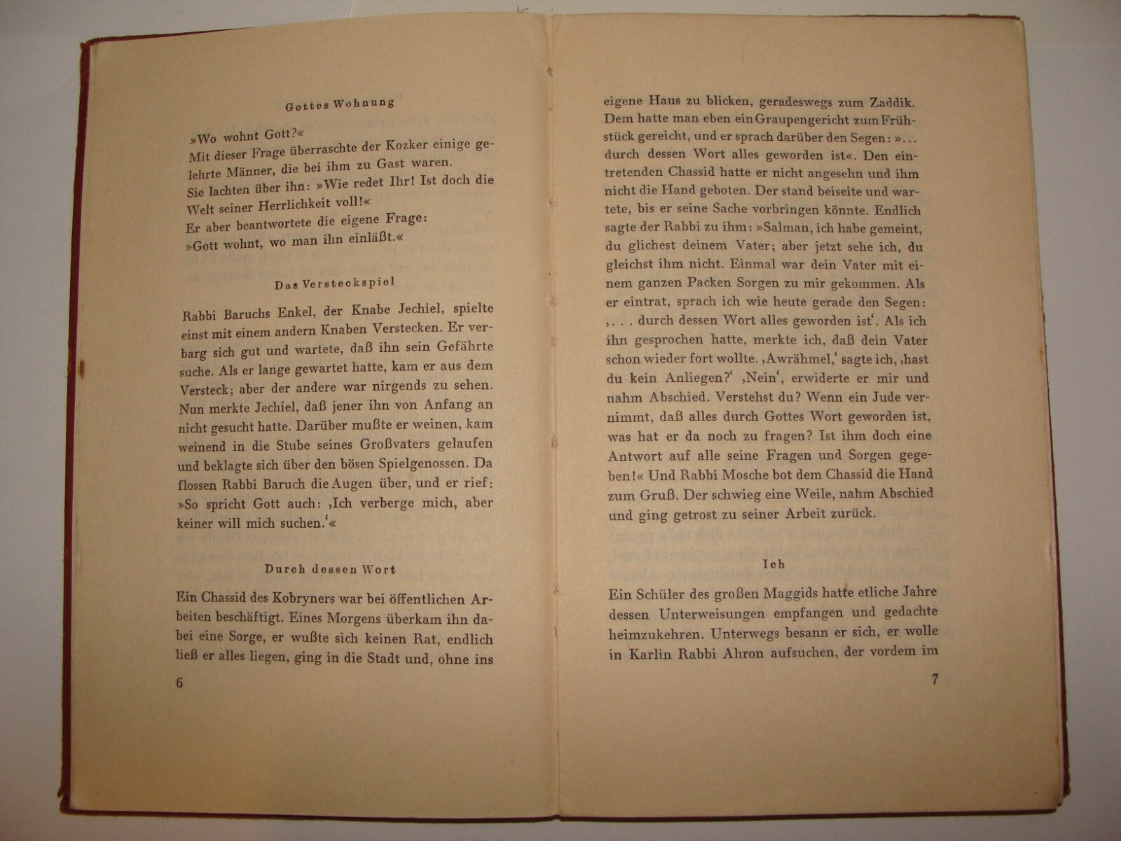 Germany Book Jewish Judaica 1935 German Martin Buber Religious Hasidic Stories
