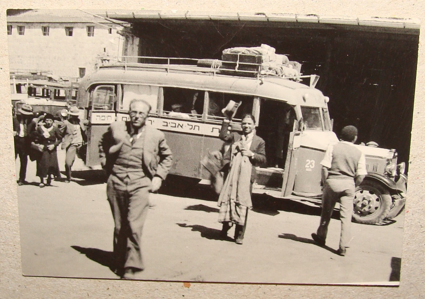 Photo Jewish Bu Judaica Vintage Israel Israeli EGGED Company Hebrew