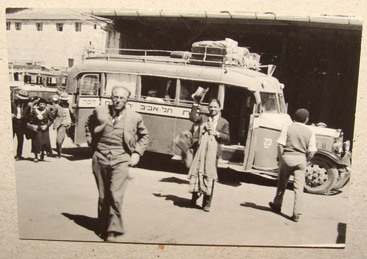 Photo Jewish Bu Judaica Vintage Israel Israeli EGGED Company Hebrew