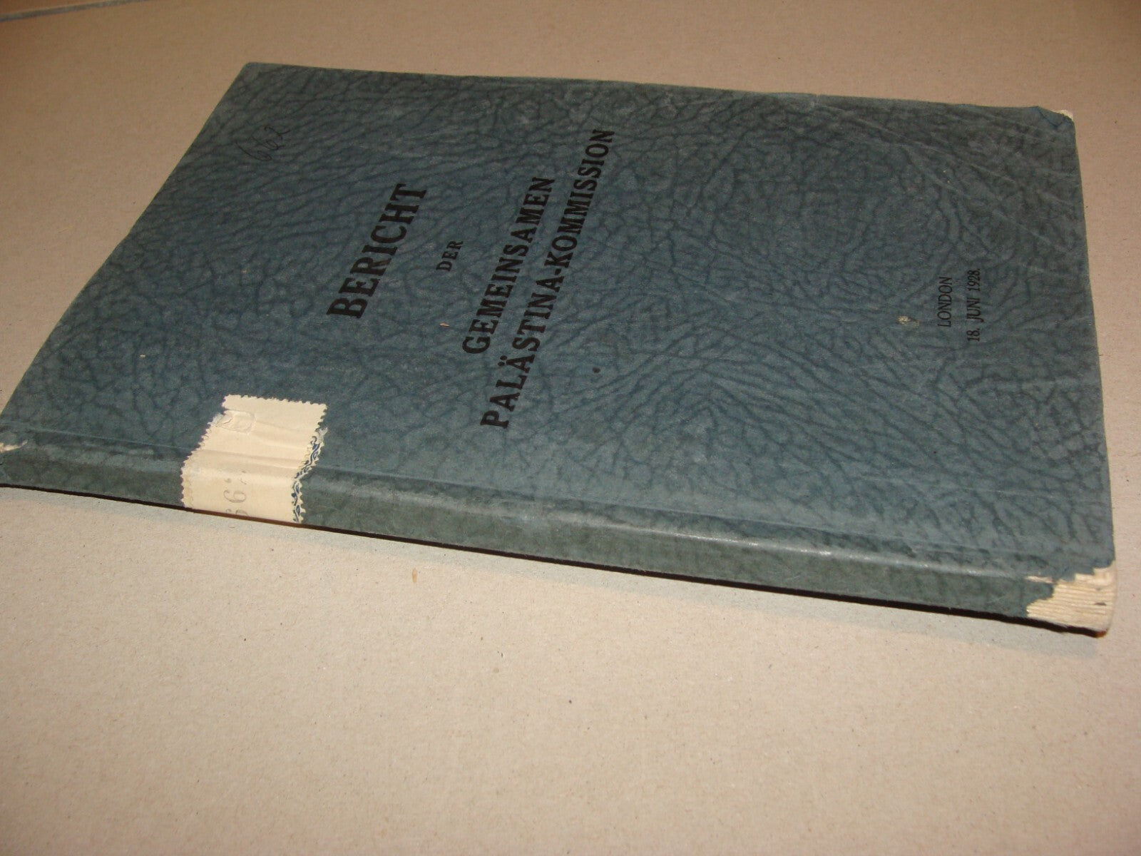 Report Palestine RARE 1928 London Joint Survey Commission German Jewish Zionist