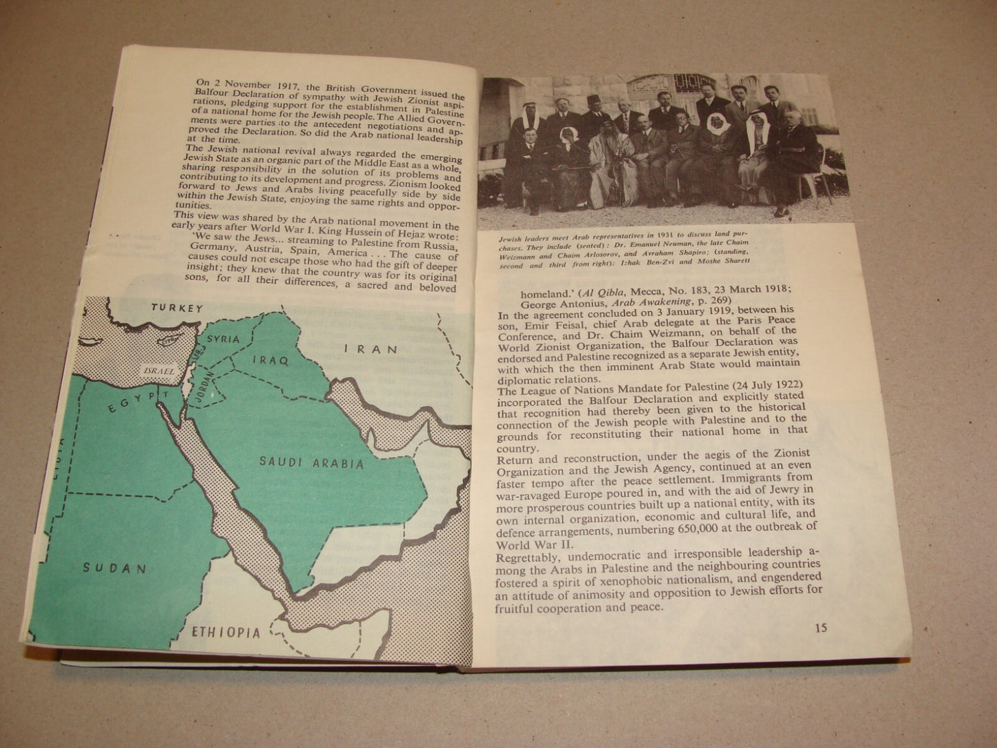 Jewish Judaica 1965 Israel Israeli Facts Guide Information Book History Map