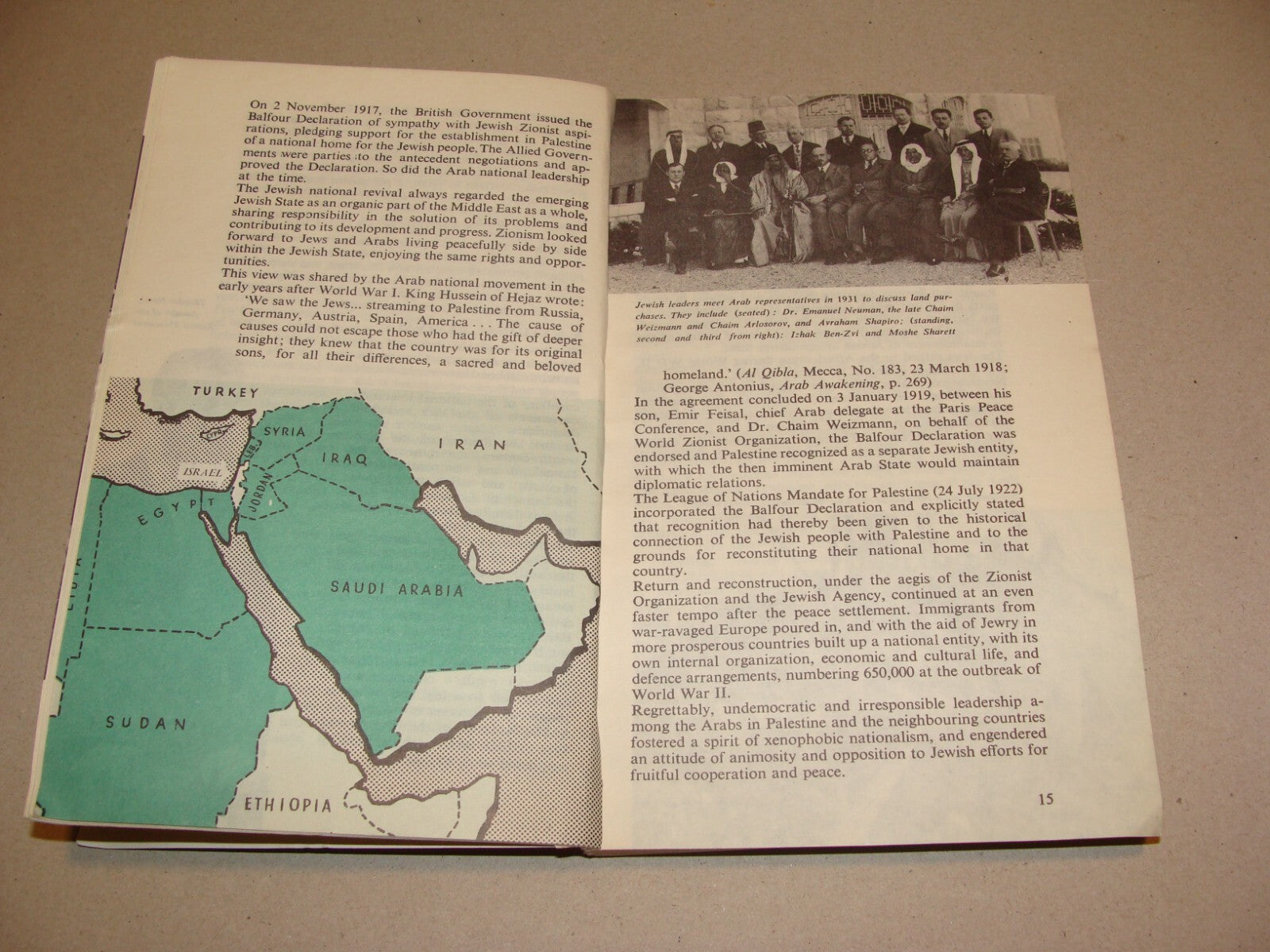 Jewish Judaica 1965 Israel Israeli Facts Guide Information Book History Map