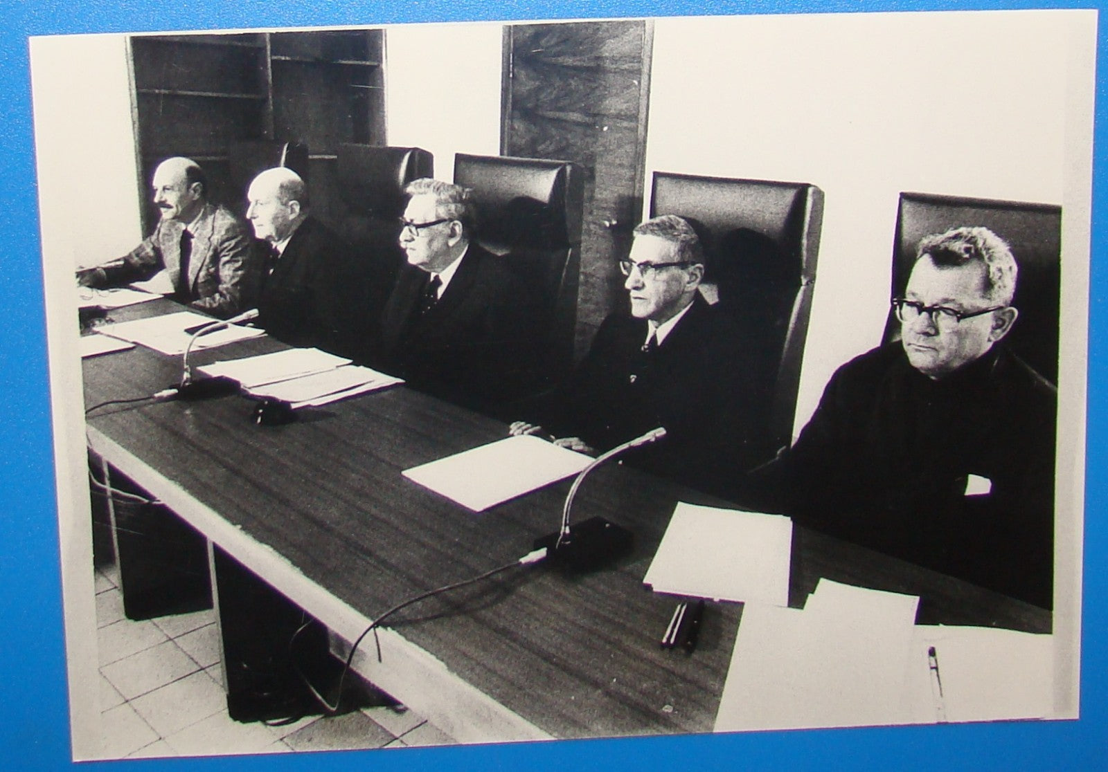 1974 Press Photo Israel Agranat Commission Yom Kippur War IDF Failutes Court