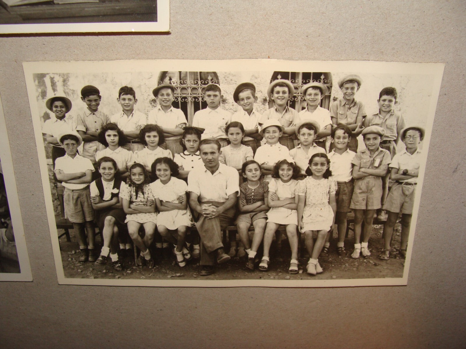 Photo Palestine Jewish Judaica 1940s Israel Hebrew School Kids Children x3