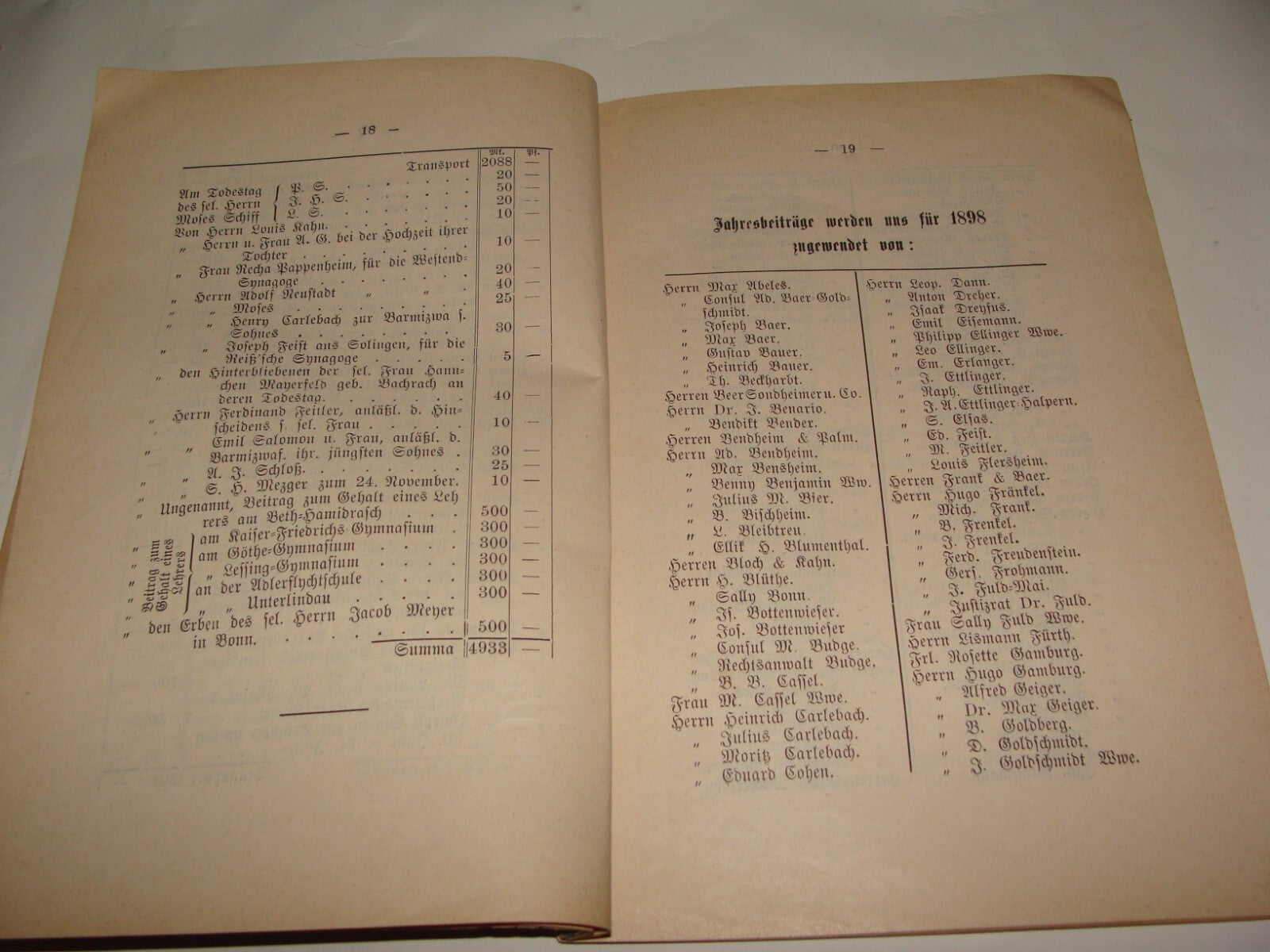 Germany Book Jewish Judaica Antique 1898 German Rabbi Horovitz Frankfurt School