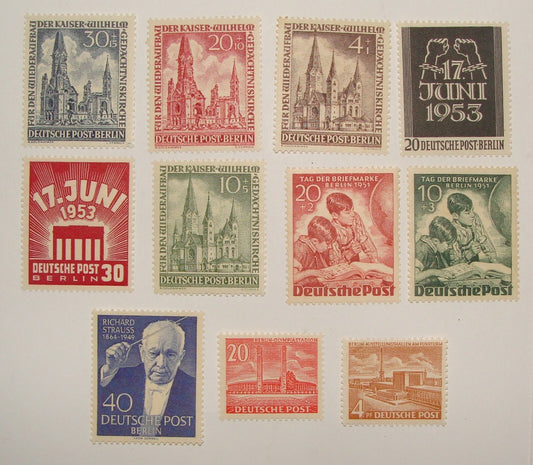 Germany   1949 1951 1953 Stamp Lot x11 UNUSED