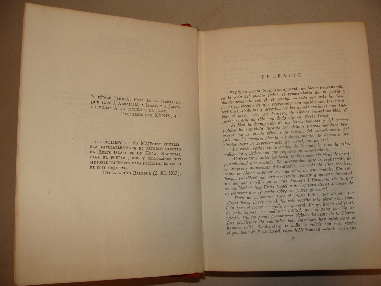 Book Jewish Judaica 1946 Spanish Palestine Israel Elencave Signed Map Photo