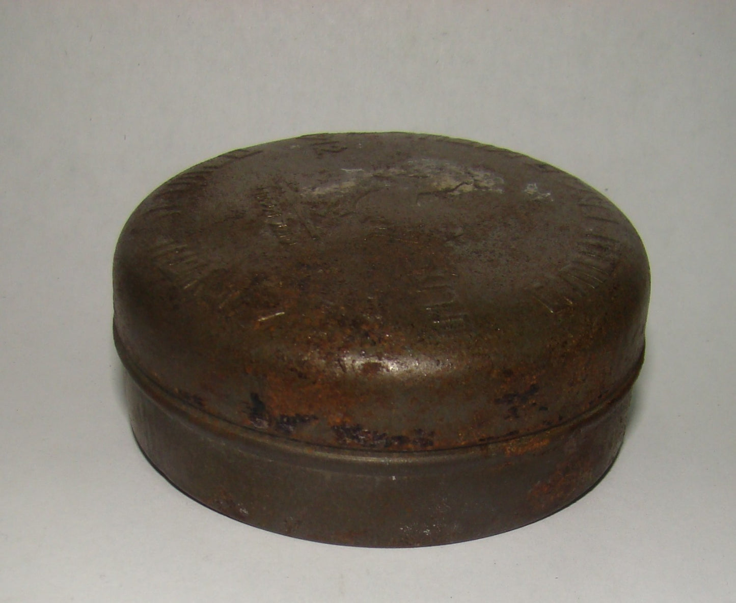 Ad Palestine Jewish Hebrew Antique 1912 Eretz Israel Shoe Polish Tin Box Logo