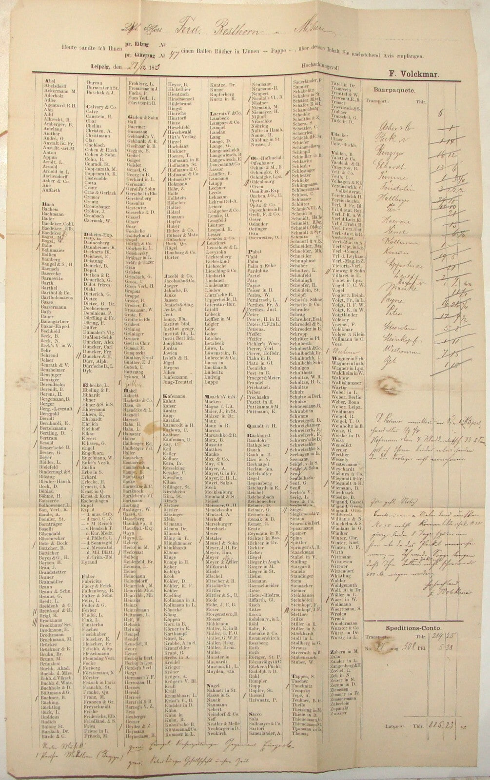 Germany Antique 1873 German Friedrich Volckmar Book List Literature Library