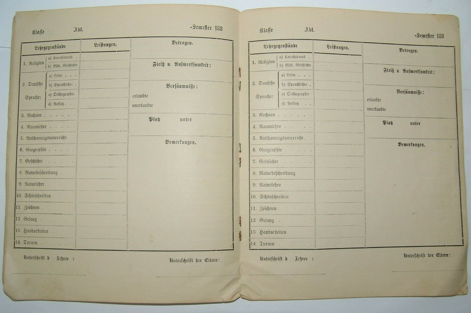 Germany Jewish Judaica Montabaur STERN School Certificate German 1880's