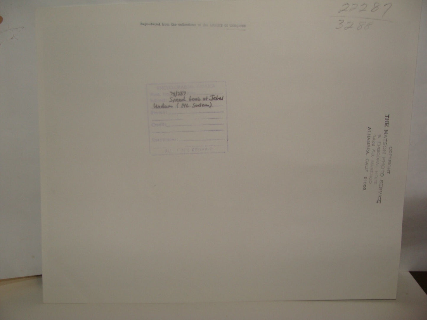 Photo Print Palestine Ad , Israel Dead Sea Negev Mount Sodom Boat Salt Mine